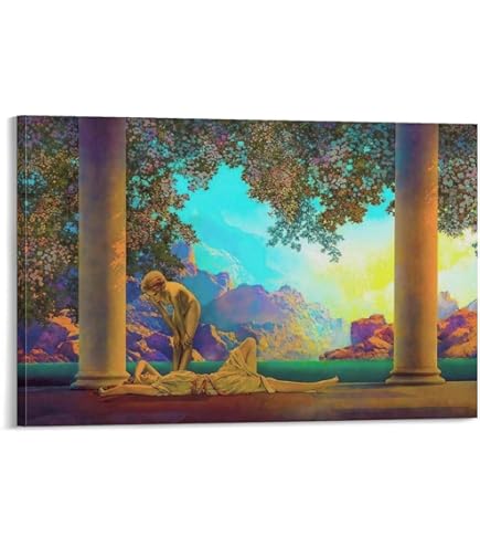Amazon.com: Daybreak - Vintage Art Nouveau Poster by Maxfield